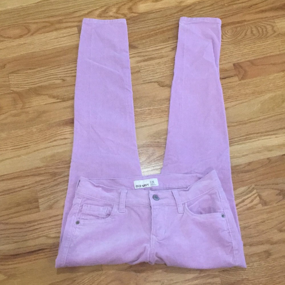 Old Navy rockstar size 6 Lavender corduroy pants